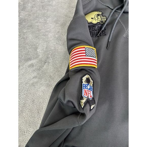 Cleveland Browns Nike Salute To Service Hoodie Men's Size Small Gray - Picture 5 of 12